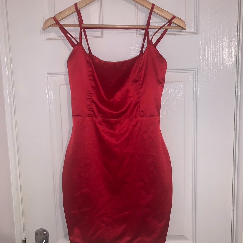Oh Polly Womens Red Dress